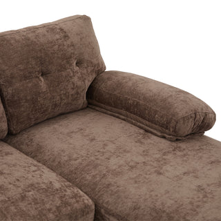 U-Shaped Sectional Sofa 103.5" Fabric Couch With Dual Chaise Lounges, Storage Pockets, Armrest Pillows