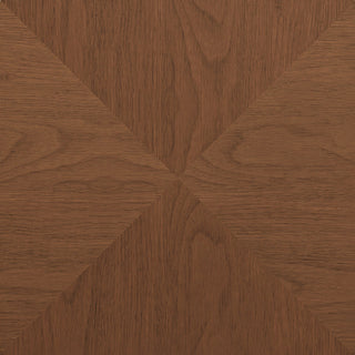 Drum Shaped Coffee Table With Hidden Storage Drawer, Low Profile For Living Room - Walnut