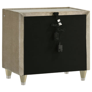 Mika - 2 Drawer LED Nightstand With USB