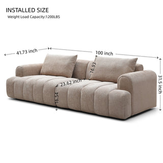4 Seater Sectional Sofa For Living Room Spaces - Camel