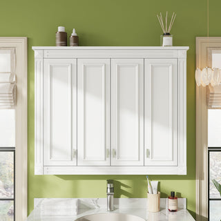 Wall Mounted Medicine Cabinet With Adjustable Shelf - White