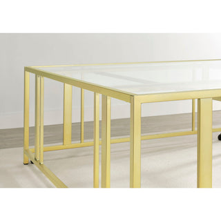 Square Coffee Table - Brushed Brass