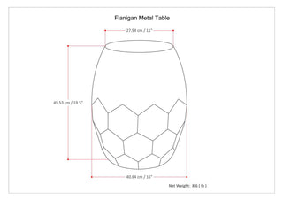 Flanigan - Hand Crafted Metal Accent Table