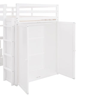 Loft Bed With Drawers, Desk, And Wardrobe