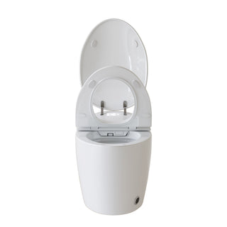 Unique Smart Toile With Built In Bidet, Auto Open / Close Seat, Foot Sensor, LED Display, Night Light, Warm Water & Dryer Ceramic