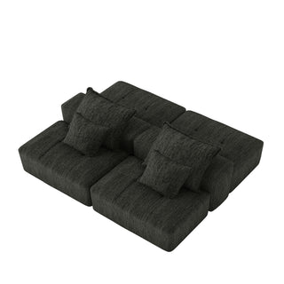 Modern Oversized Diy Combination Modular Sectional Sofa With Pillows