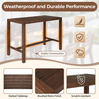 Patio Bar Set With Ergonomic Chairs