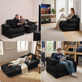 Convertible 2 In 1 Armrest Sofa For Bedroom