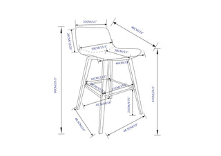Addy - Counter Stool (Set of 2) - Distressed Brown