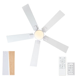 Reversible Motor Integrated LED Dimmable Ceiling Fan With Light
