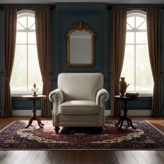 Upholstered Accent Armchair With Turned Legs For Living Room