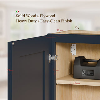 Shaker Wall Cabinet With Soft Close Hinges, Adjustable Shelves, Double Door
