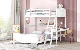 Full Over Full Bunk Bed With Desk