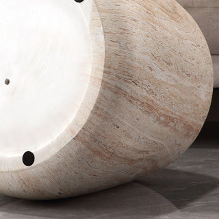 Drum Accent Coffee Table - Beige / Yellow