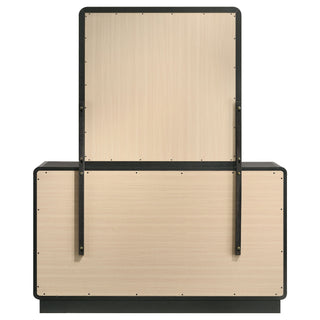 Burton - 6 Drawer Dresser With Mirror - Black