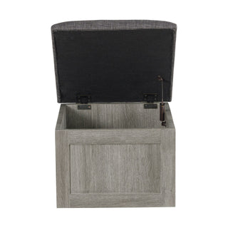 Uster - Coffee Table With Four Storage Stools - Gray