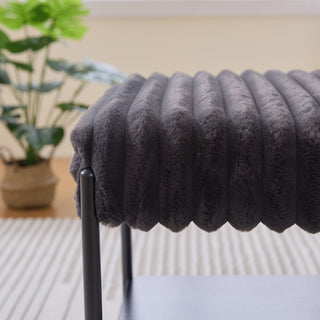 Upholstered Ottoman Coffee Table Foot Rest With Open Storage