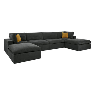 Custom Configuration Modular Sectional With Toss Pillows