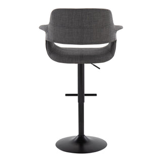 Vintage Flair - Mid Century Modern Adjustable Barstool With Straight T Footrest (Set of 2)