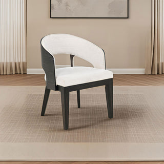 Bangor - Upholstered Dining Arm Chair (Set of 2) - Black / Cream