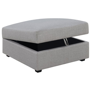Austin - Square Upholstered Ottoman - Gray