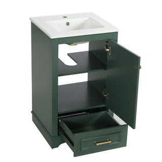 20" Bathroom Vanity With Sink, 1 Drawer, Freestanding Single Set