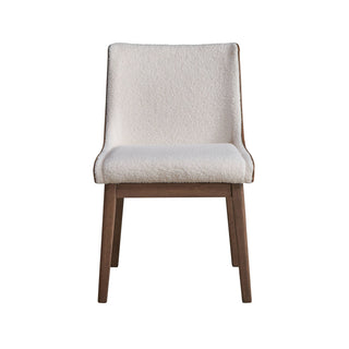 Ginny - Boucle Velvet Side Chair (Set of 2) - Walnut