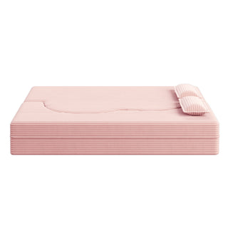 Convertible Foam-Filled Sleeper Sofa Bed With 2 Pillows