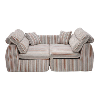 3 Seater, Couch With Throw Pillows For Living Room