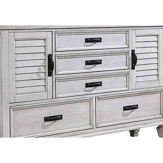 Lockeford - 5 Drawer Dresser With Mirror - White