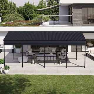 Heavy Duty Carport With Galvanized Roof And Enhanced Base - Anthracite
