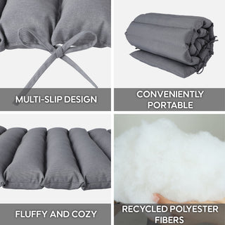 2 Piece Outdoor Chaise Lounge Chair Cushion Set