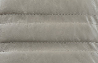 Piran - Twilight Top Grain Leather Accent Chair And Ottoman With Swivel - Gray
