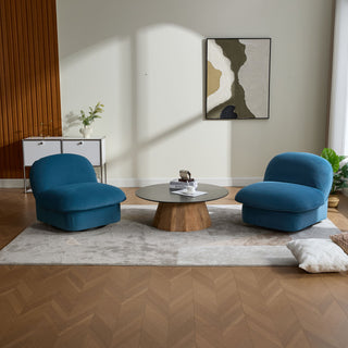 Pumpkin Shaped Swivel Accent Chair, 360 Degree Rotation For Living Room