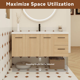 Floating Bathroom Vanity With Sink, Modular Cabinet