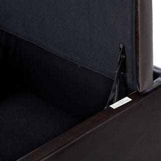 Lanister - Ottoman Double Top Storage - Brown