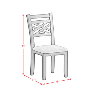 Brooks - 6 Piece Dining Set With Table, 4 Wood Back And Upholstered Seat Chairs, And Bench