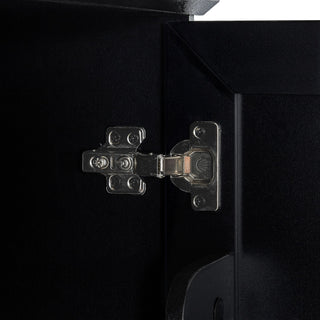 Freestanding Bathroom Storage Cabinet With Adjustable Shelves And Side Hooks Board, Rectangle Design