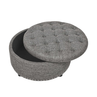 Tufted Storage Ottoman With Upholstery
