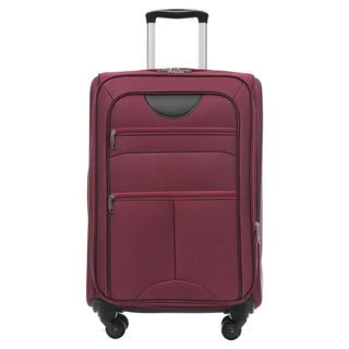 Softside Luggage Expandable 3 Piece Set Upright Spinner Lightweight Suitcase