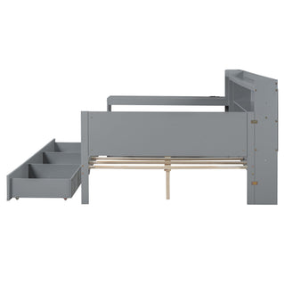 Daybed With 3 Drawers USB Ports And Desk