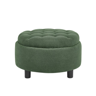 Storage Round Footstool Table Ottoman