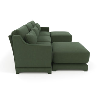 Stylish Sofa With Ottoman And Lumbar Pillows, Ergonomic Design