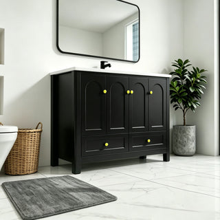 Bathroom Vanity With Sink Combo, 4 Soft Close Doors And 2 Drawers