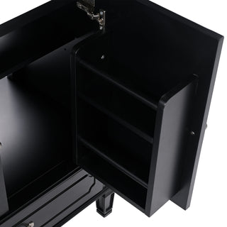 Vintage Style Bathroom Vanity With Sink, Multi Functional Storage, Soft-Closing Door