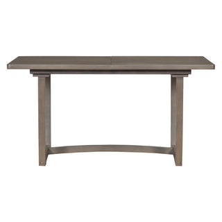 Rectangular Extendable Dining Table Set With 6 Upholstered Chairs