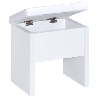 Walsh - Makeup Vanity Table With Mirror And Stool - White