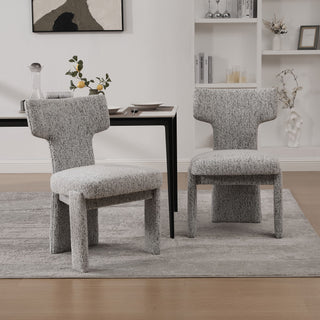 Armless Curved Back Accent Chairs