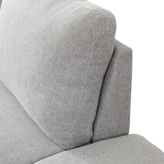 2 Piece L - Shaped Left Chaise Sectional Sofa With Ottoman, Living Room Furniture - White / Gray