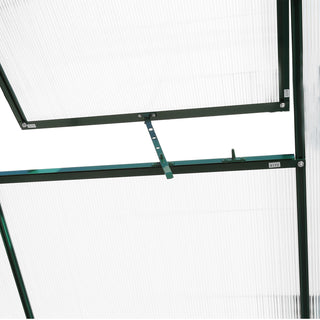 Polycarbonate house, Heavy Duty Outdoor Aluminum Walk-In House Kit With Rain Gutter, Vent And Door For Backyard Garden